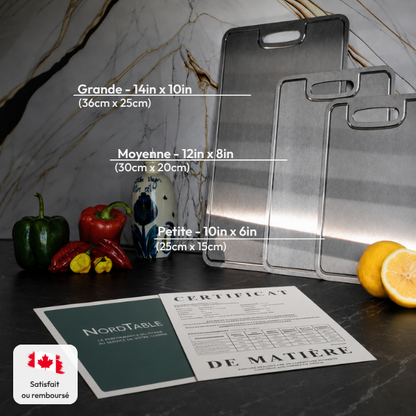 NordTable® Planche certifiée Titane pur