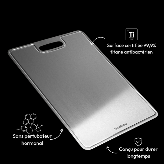 NordTable® Planche certifiée Titane pur
