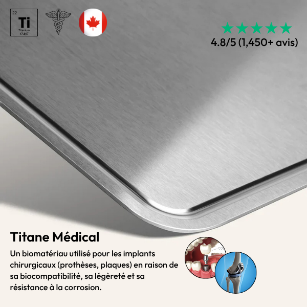 NordTable® Planche certifiée Titane pur