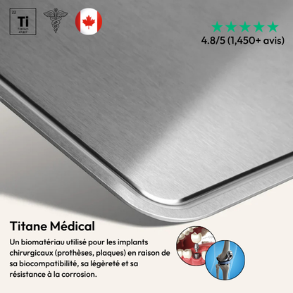 NordTable® Planche certifiée Titane pur