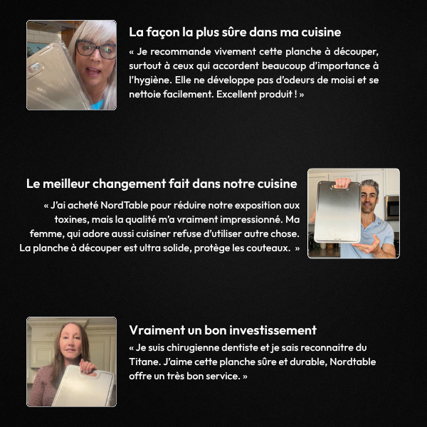 NordTable® Planche certifiée Titane pur